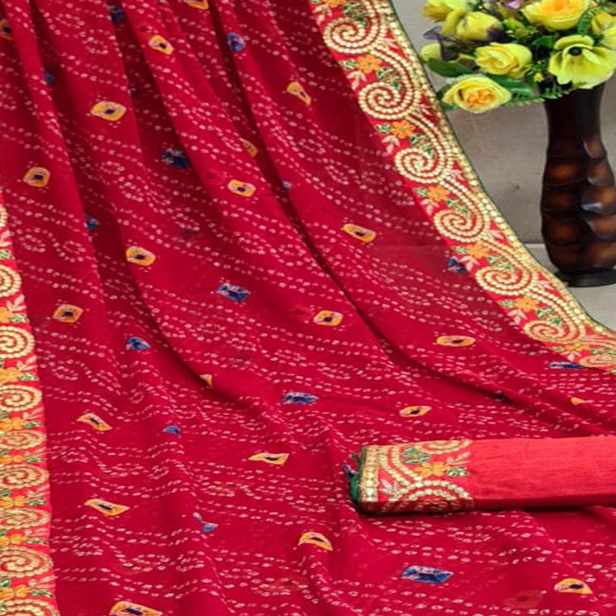Pretty Dark Pink Colored Festive Wear Woven Dora Silk Saree - Peachmode