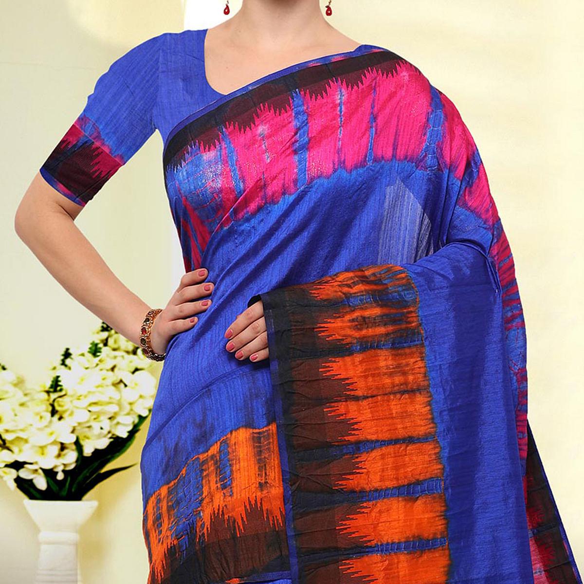 Pretty Purple Colored Festive Wear Art Silk Saree - Peachmode