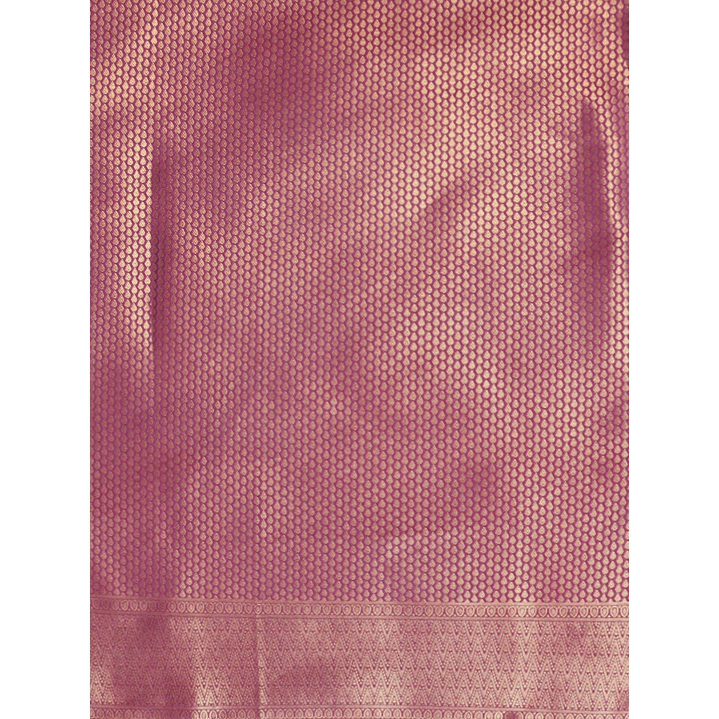 Purple Festive Wear Woven Kanjivaram Silk Saree - Peachmode