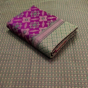 Purple Festive Wear Woven Patola Silk Saree - Peachmode