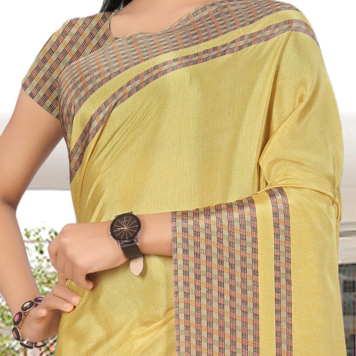 Ravishing Brown Coloured Casual Wear Printed Crepe Saree - Peachmode