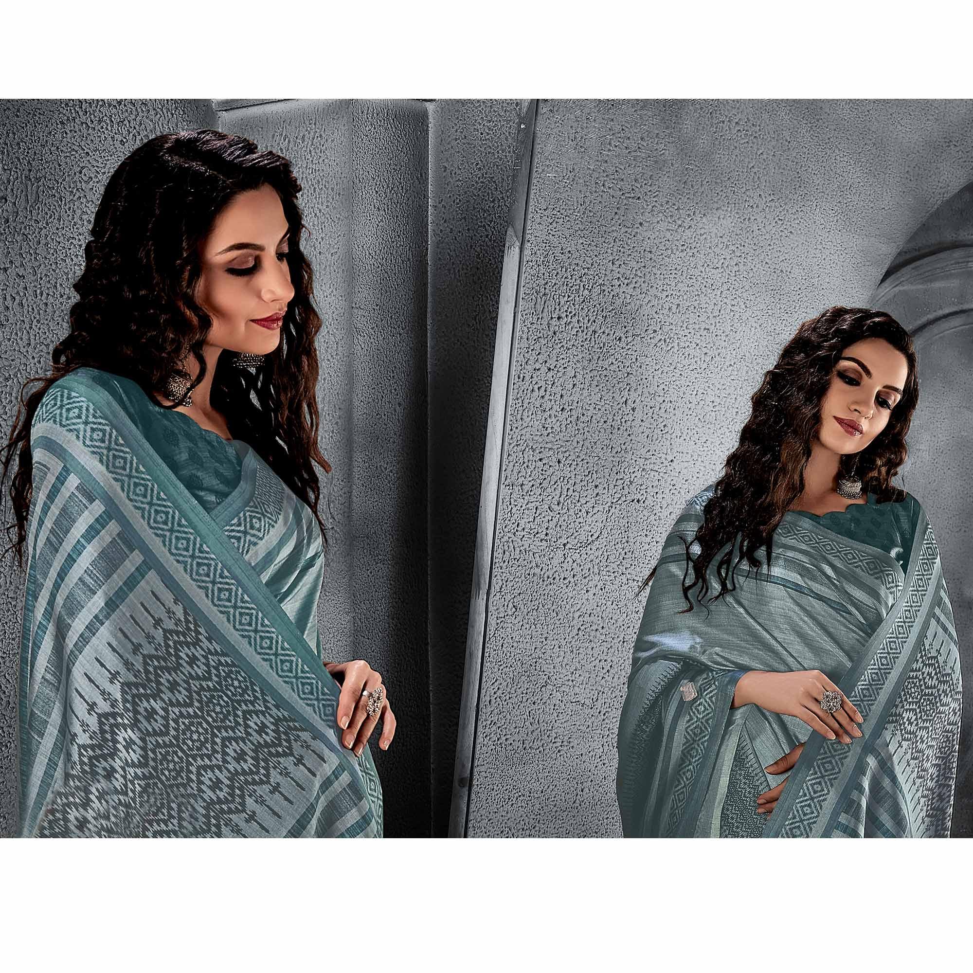 Sareemall Beige Festive Manipuri Silk Stripes Saree With Unstitched Blouse - Peachmode