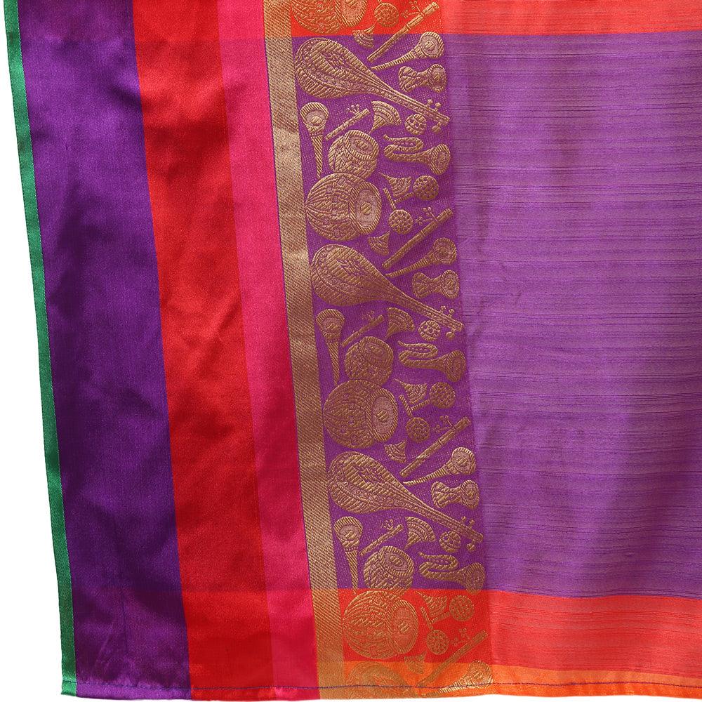 Trendy Orange Colored Festive Wear Cotton Silk Saree - Peachmode