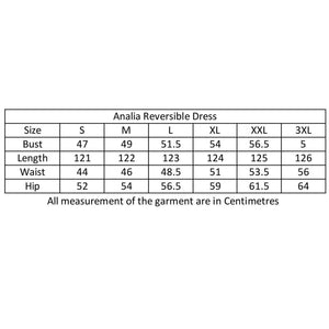 TSM - Red Printed Georgette Reversible Dress - Peachmode
