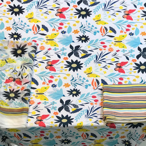 White Casual Wear Floral Printed Pashmina Dress Material - Peachmode