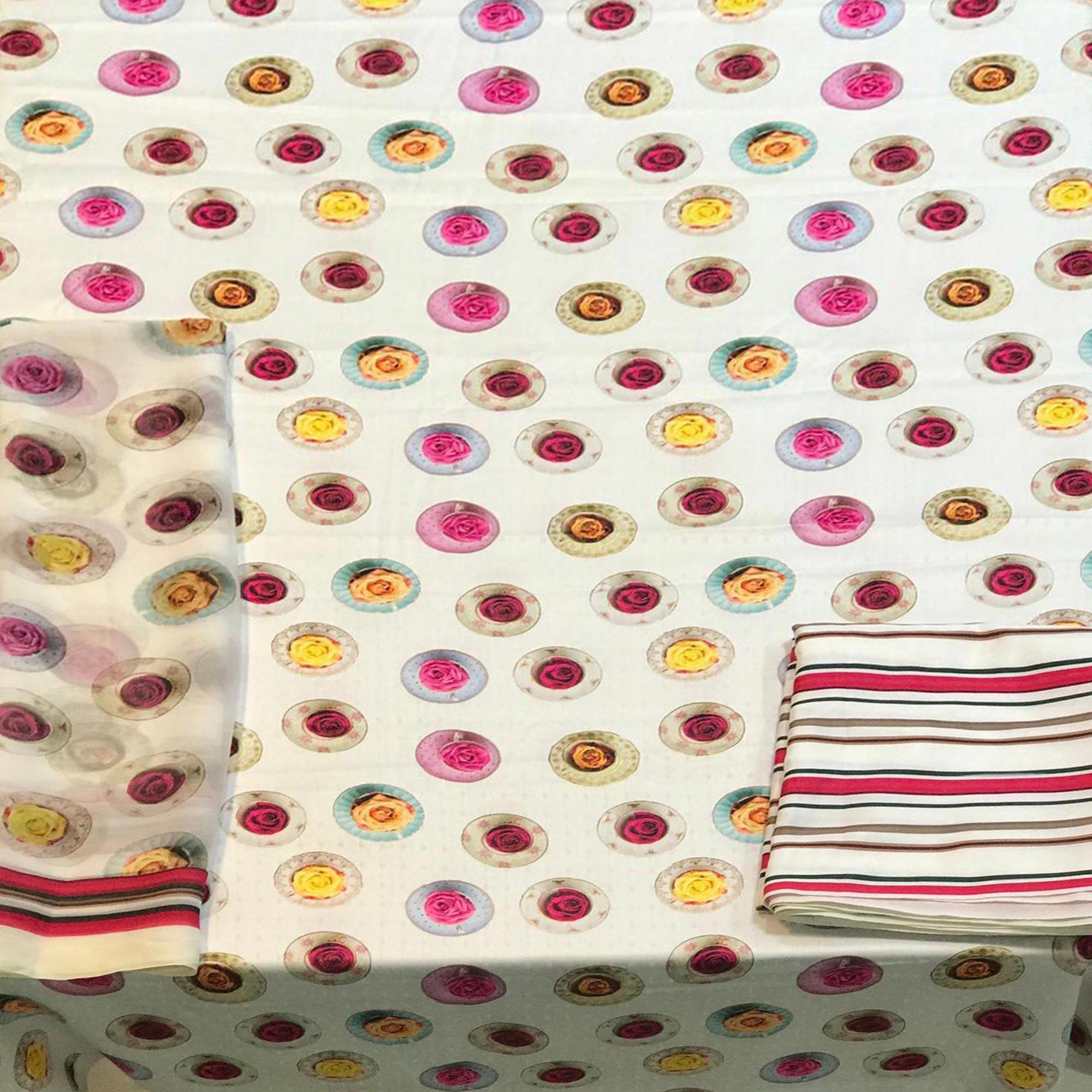 White Casual Wear Floral Printed Pashmina Dress Material - Peachmode