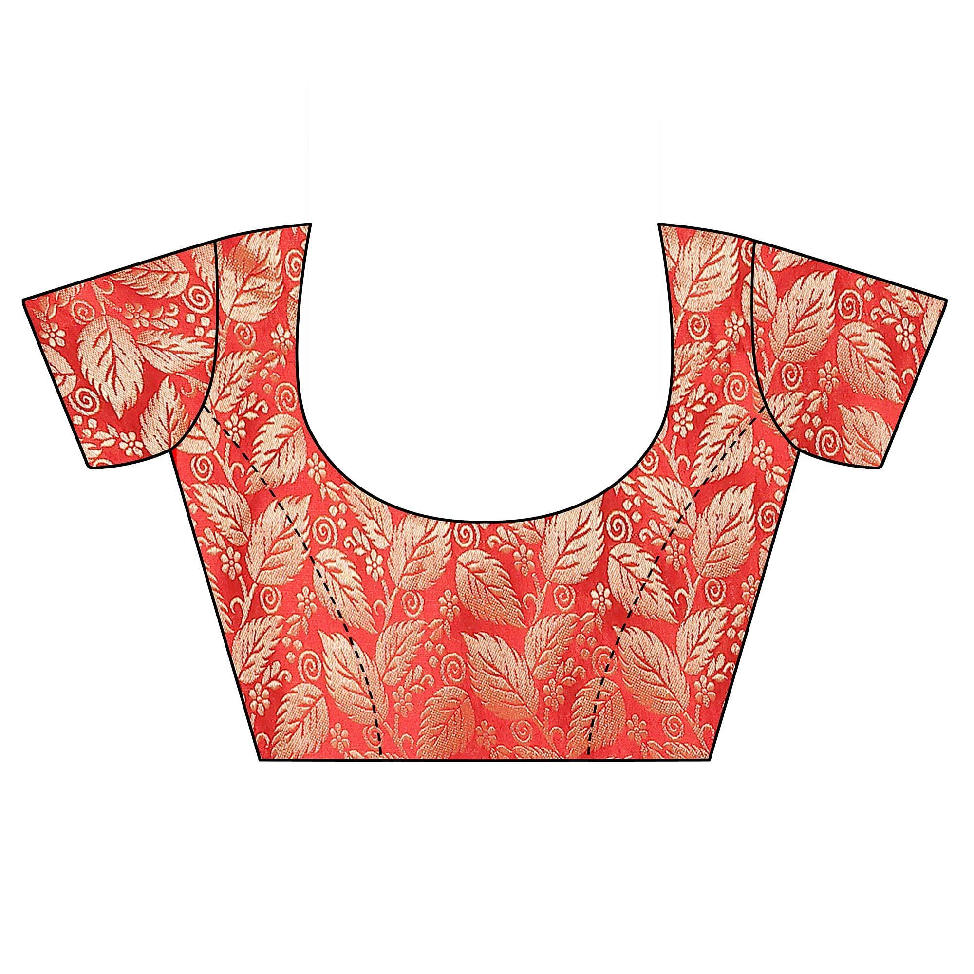 White Festive Wear Printed Cotton Silk Saree - Peachmode