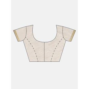 White Festive Wear Woven Kanjivaram Silk Saree - Peachmode