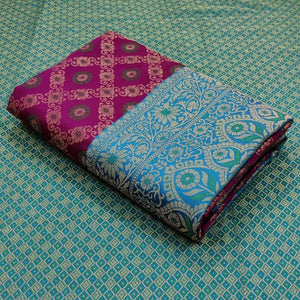 Wine Festive Wear Woven Silk Saree With Patola Rich Pallu - Peachmode