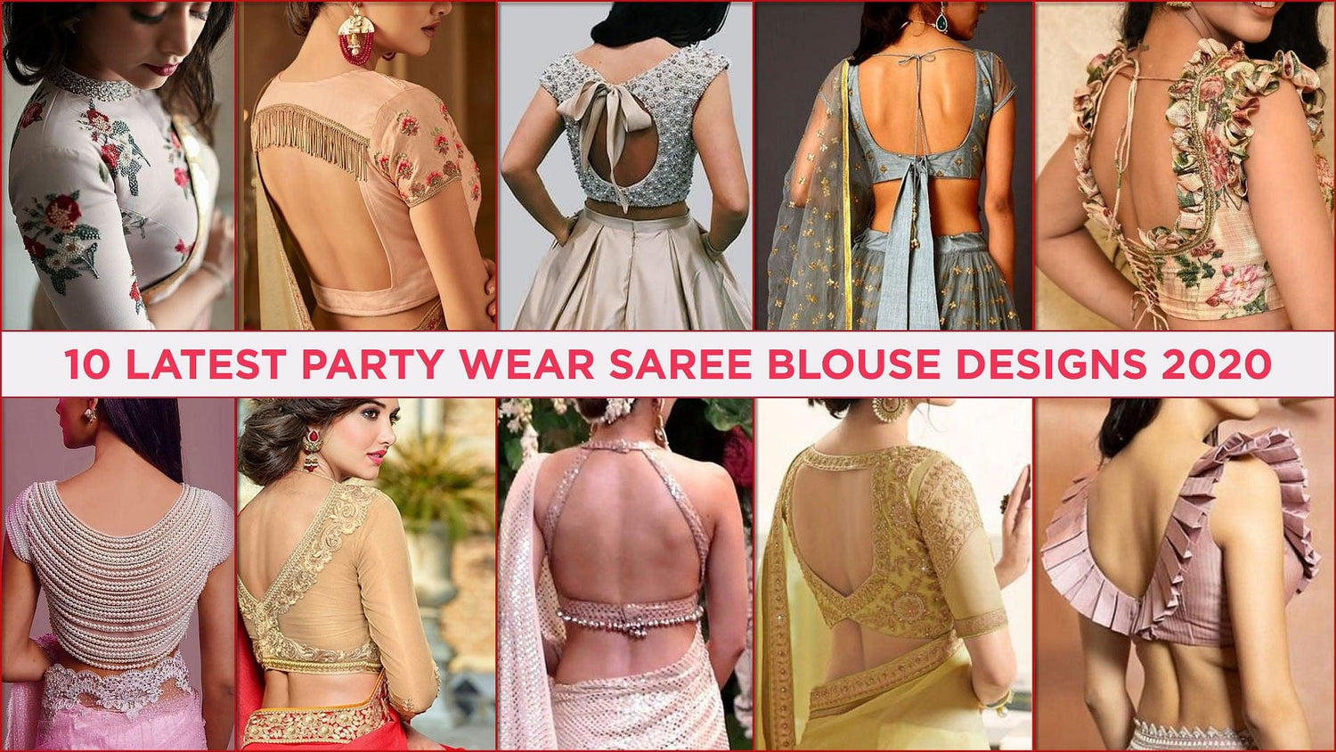 10 Latest Party Wear Saree Blouse Designs