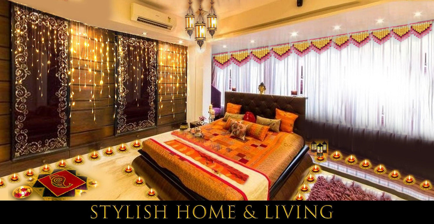 Diwali Room D̩cor: Bedsheets and Curtains