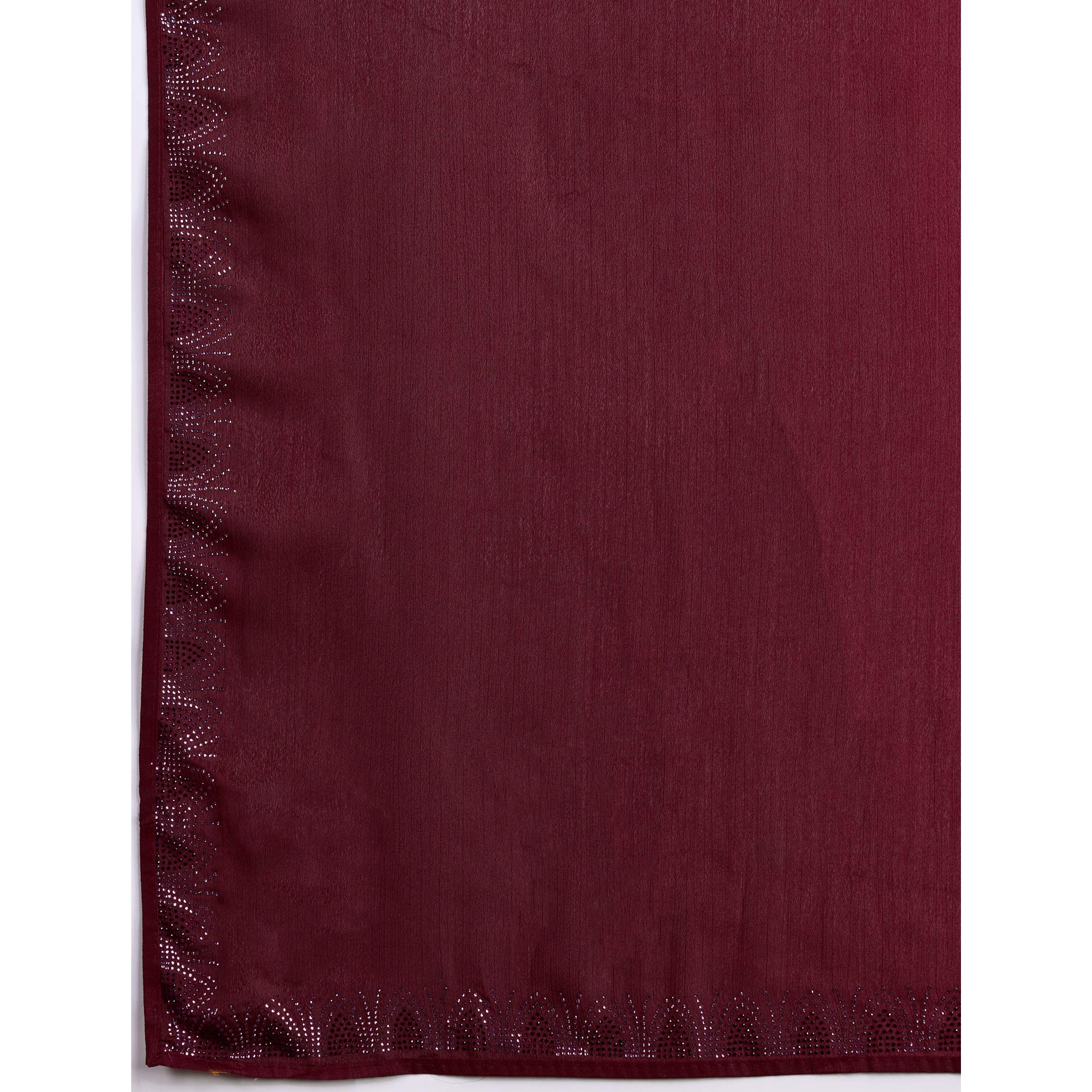 Pink Swarovski Border Work Chinon Ombre Saree