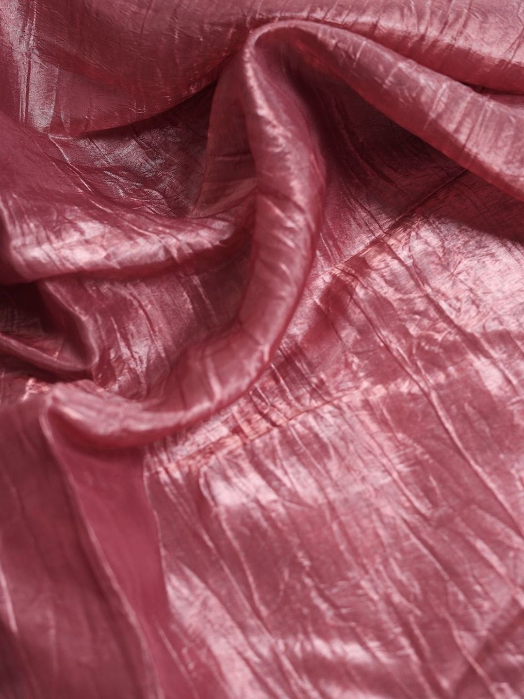 Deep Rust Solid Chiffon Saree Perfect for Parties & Festive Occasions - Image 2