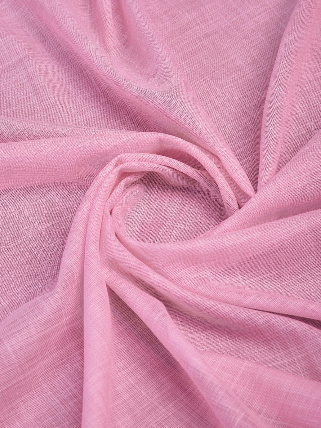 Sophisticated Pink Linen Saree Featuring Intricate Zari Weaving & Tassel Accents - Image 2