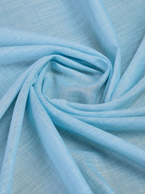 Sophisticated Blue Linen Saree Featuring Intricate Zari Weaving & Tassel Accents - Image 2