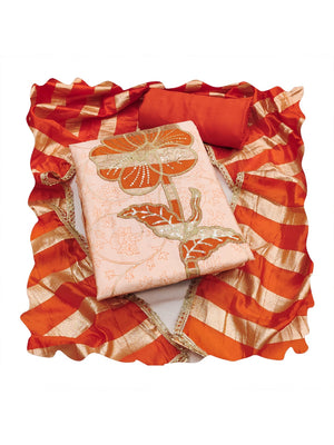 Peachmode Peach Jam Cotton Dress Material with Embroidered Dupatta - Image 2