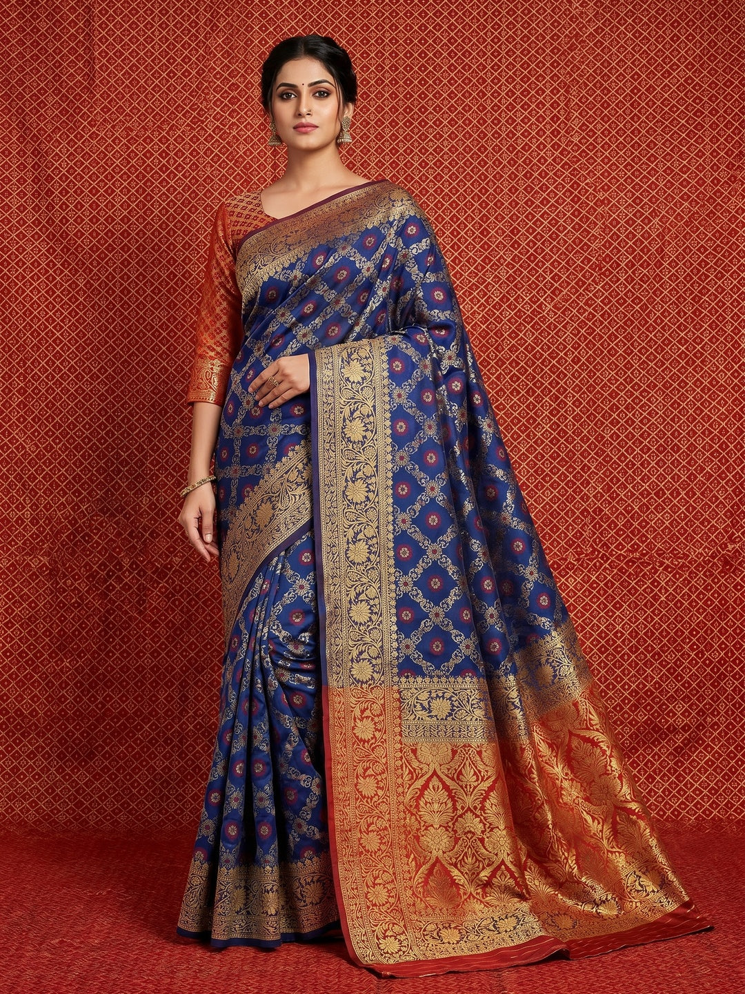 Blue Festive Wear Woven Silk Saree With Patola Rich Pallu - Image 1