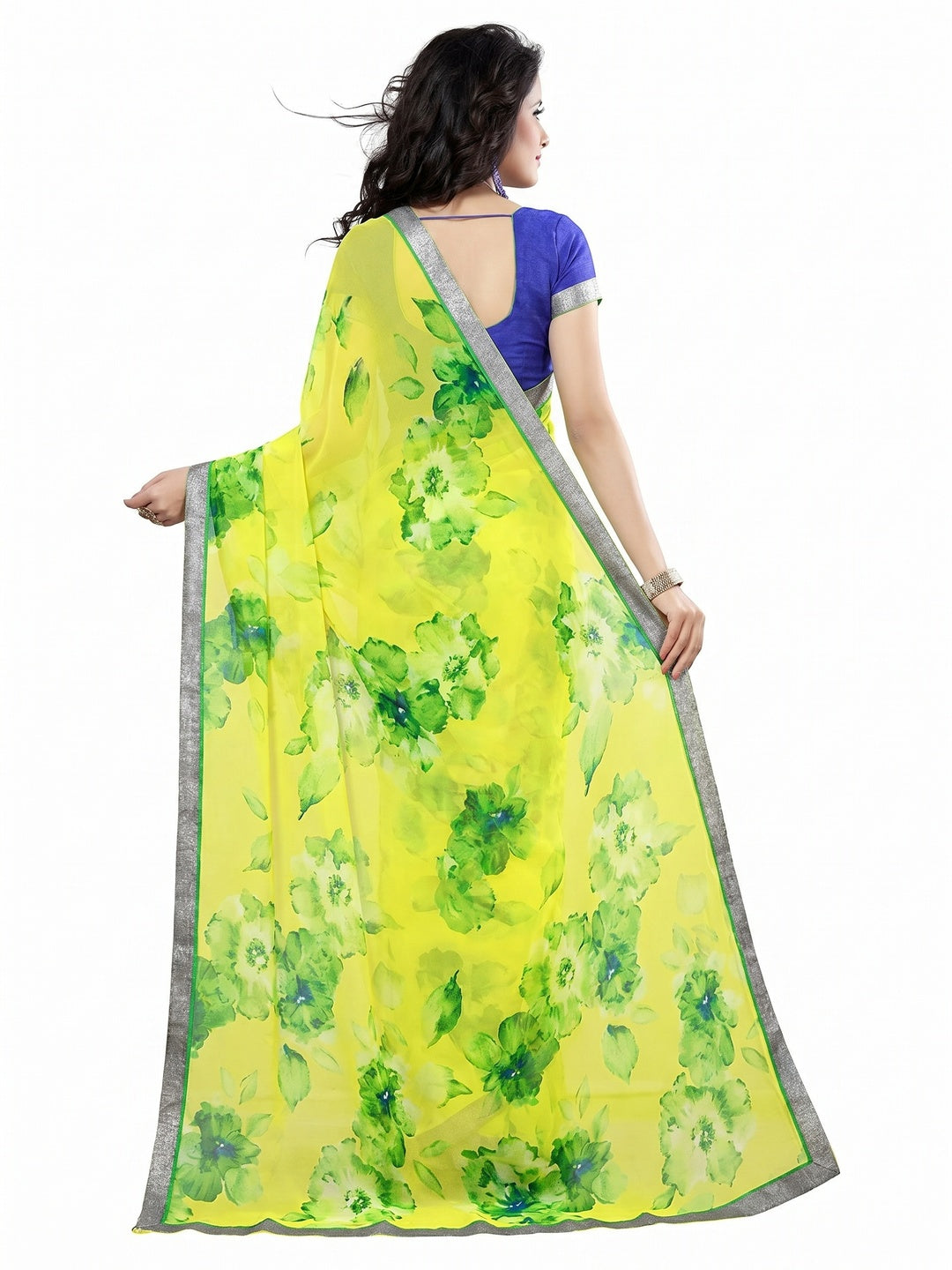 Innovative Casual Printed Georgette Saree - Pack of 2 - Image 1