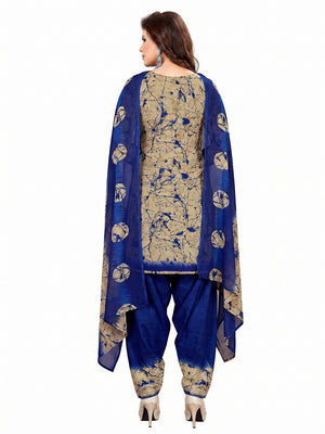 Casual Wear Printed Poly Crepe Dress Material - Pack Of 3 - Image 1