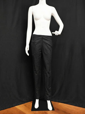 Black Solid Pure Cotton Pant - Image 1