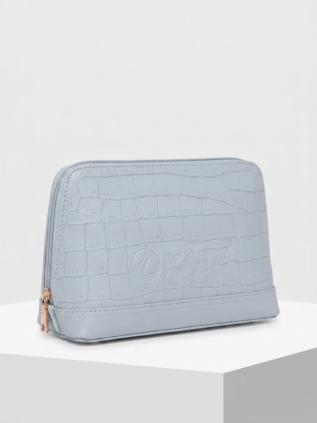 Grey Women Vegan Leather Handbag With Belt - Image 2