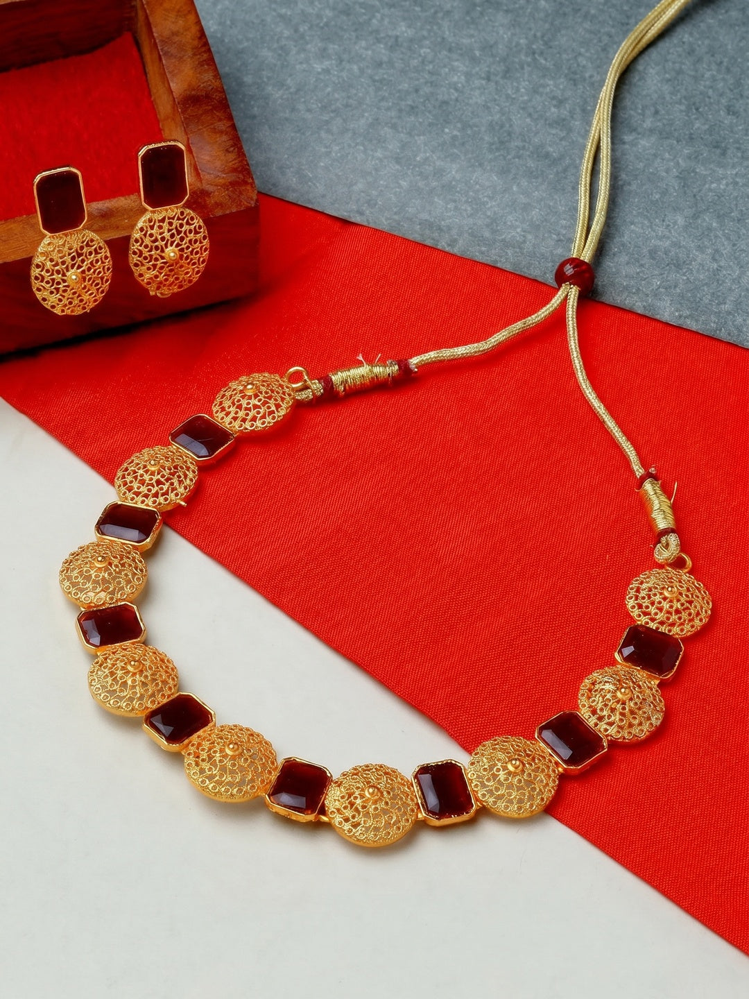 Gold Plated Alloy Choker Set - Image 3