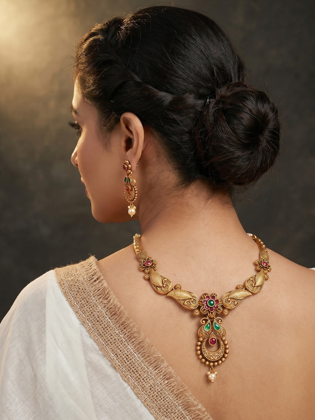 Gold Plated Alloy Necklace Set - Image 3