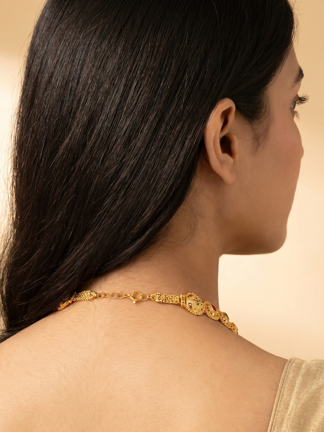 Gold Plated Alloy Necklace Set - Image 2