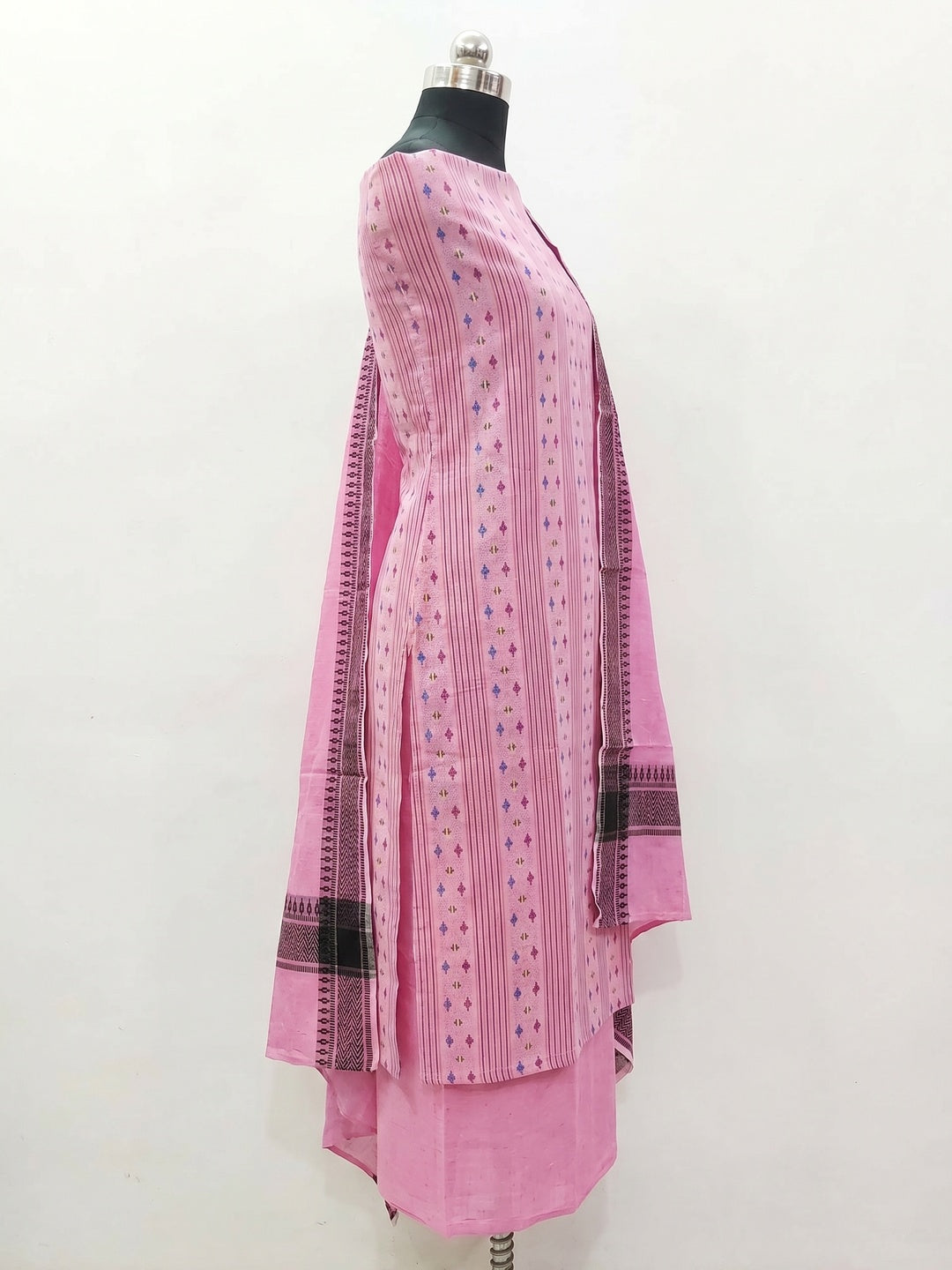 Pink Woven Pure Cotton Dress Material - Image 2