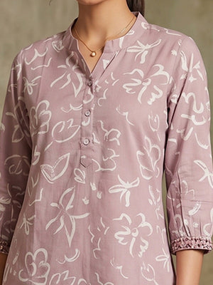 Dusty Pink Cotton Linen Top Bottom Set - Image 2