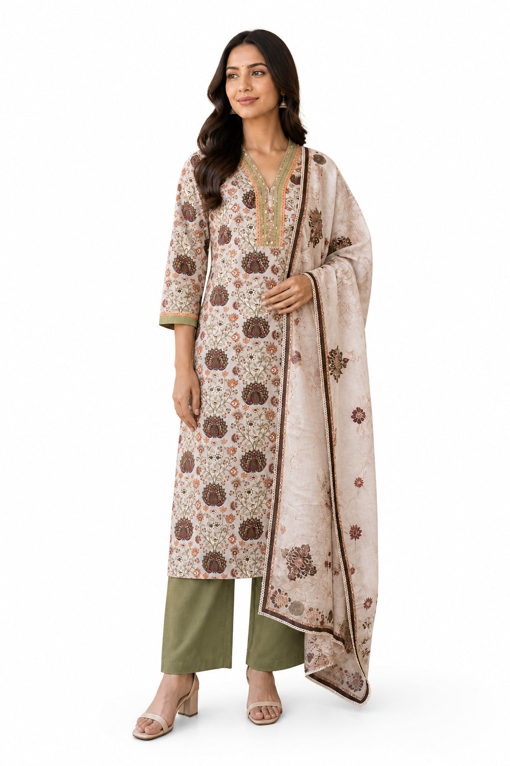 AARD-3609-CREAM white-background model view