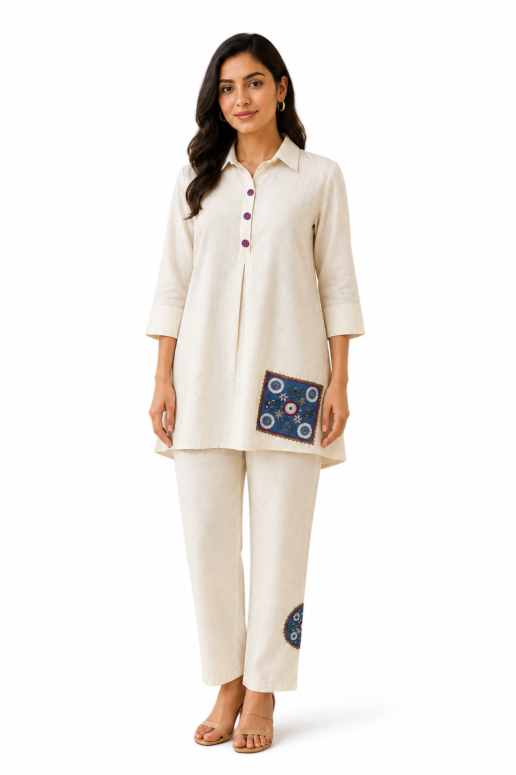 AARD-3144-CREAM white-background model view