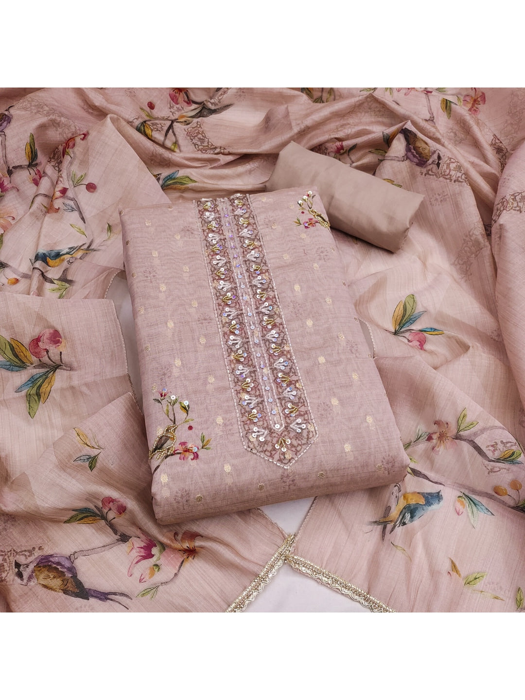 Peachmode Peach 11724 Unstitched Dress Material - Image 5