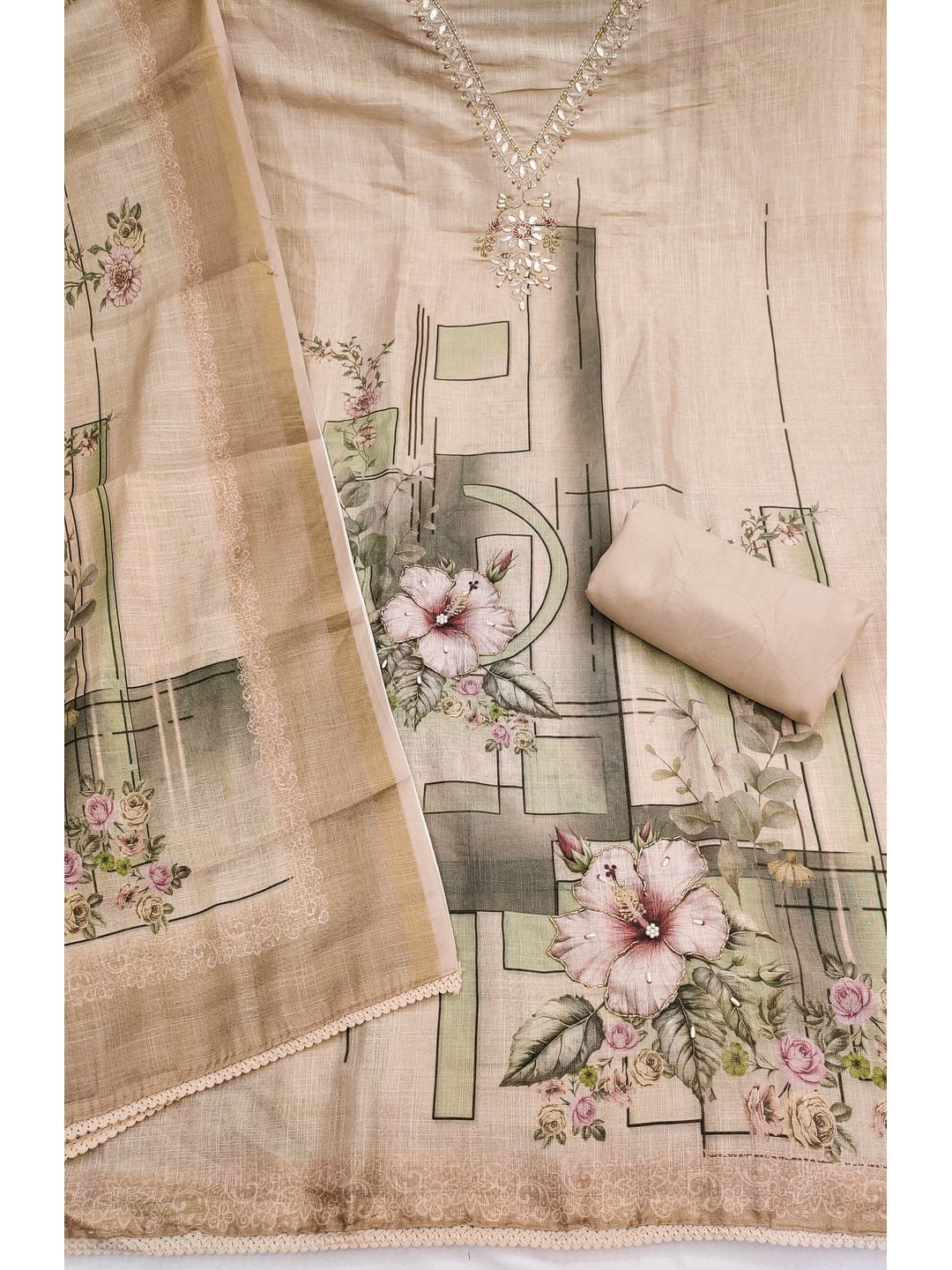 Peachmode Chikoo 11730 Unstitched Dress Material - Image 4