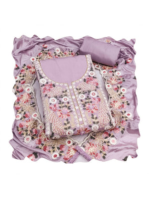 Peachmode Purple 11732 Unstitched Dress Material - Image 1