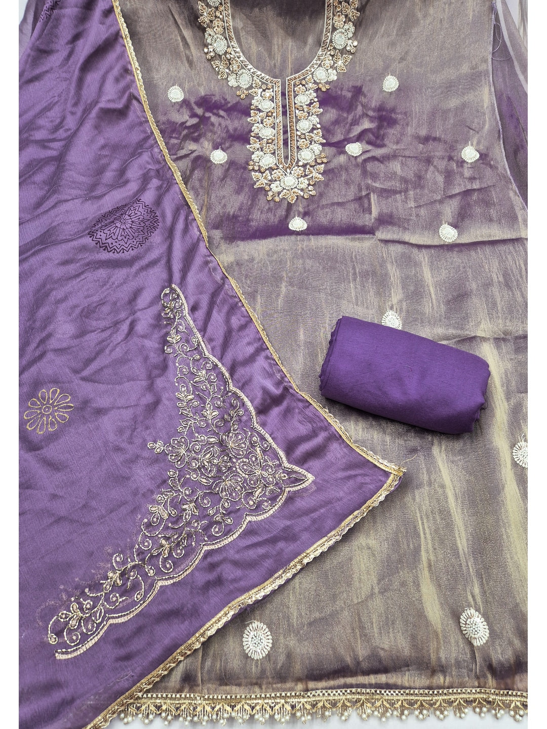 Peachmode Purple 11735 Unstitched Dress Material - Image 4