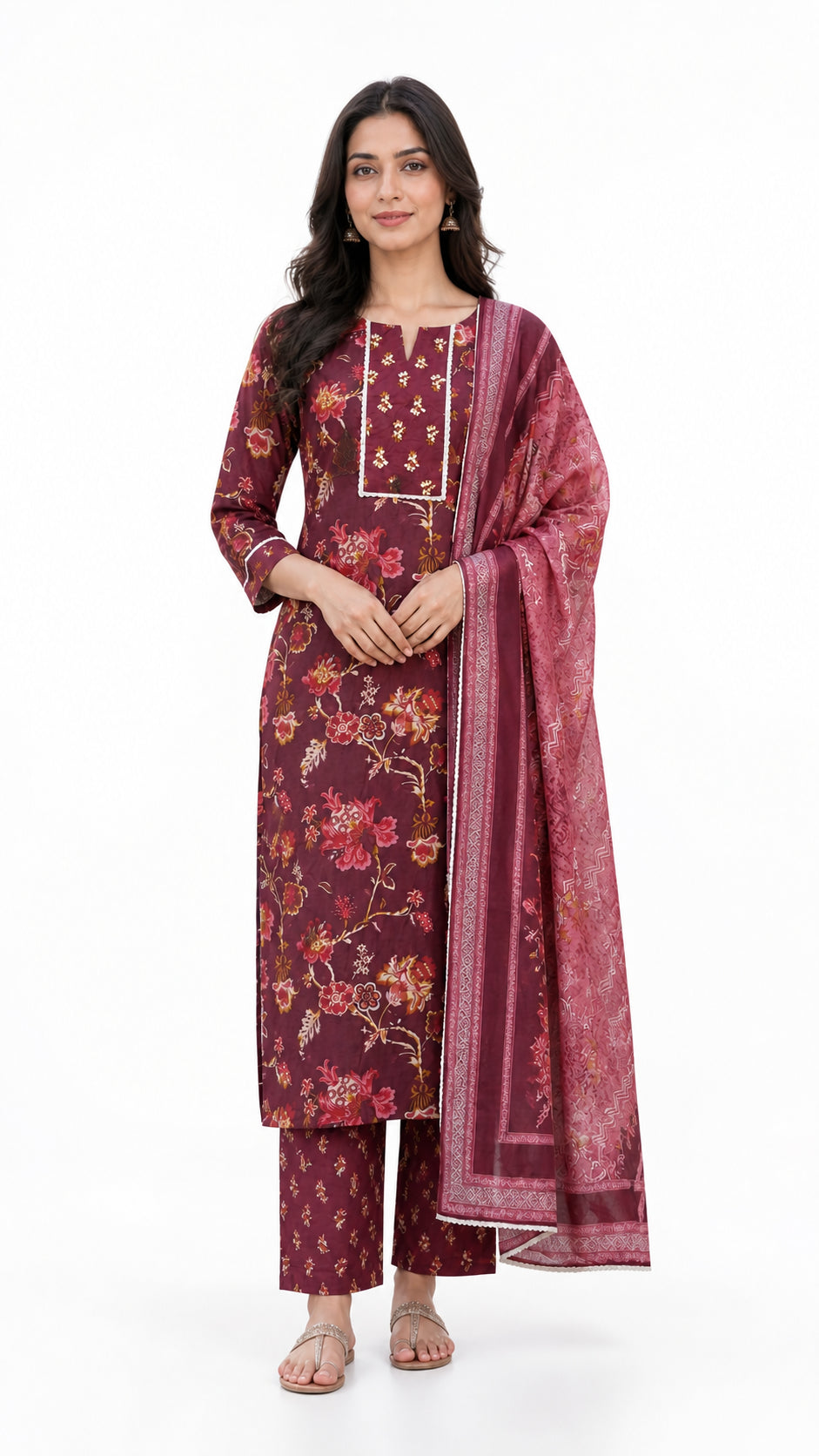AARD-3593-WINE white-background model view