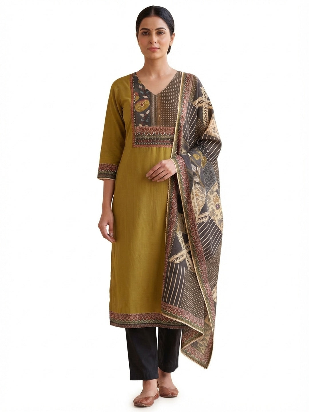 AARD-3587-MUSTARD white-background model view