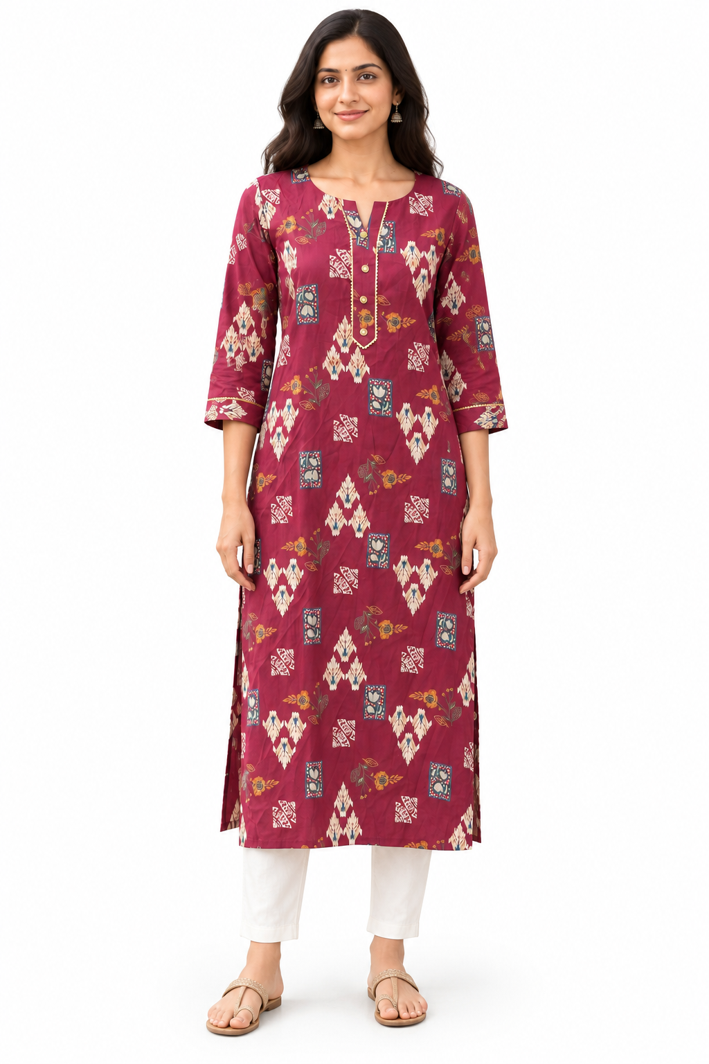 AARD-4002-MAROON white-background model view
