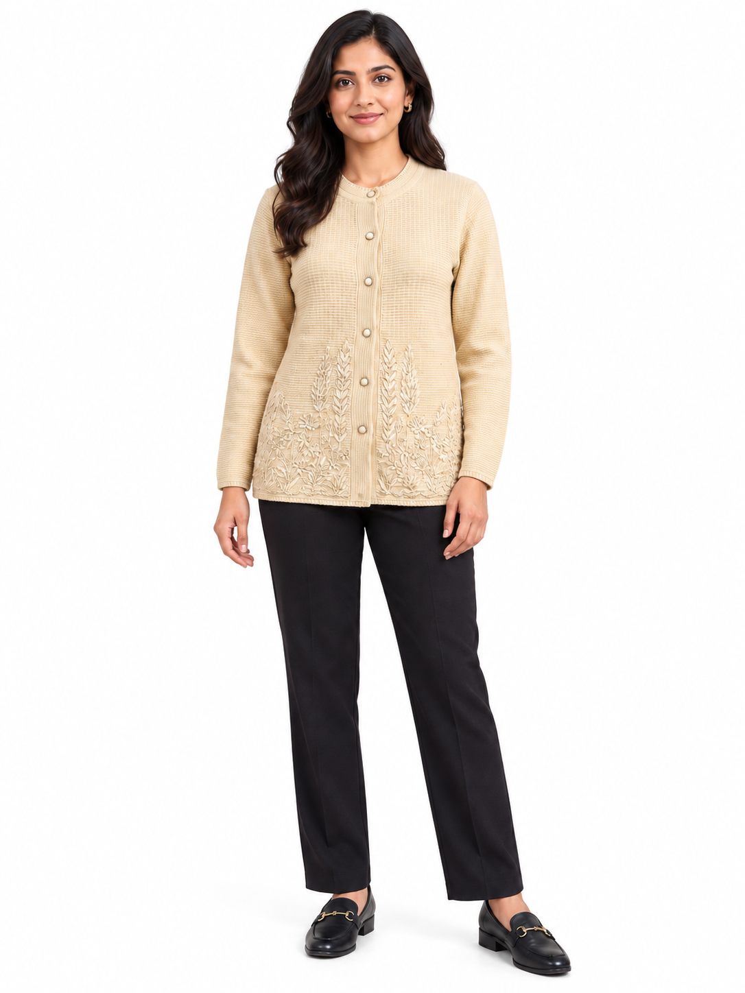 AARD-RUBAI-0003-BEIGE clean white-background model view