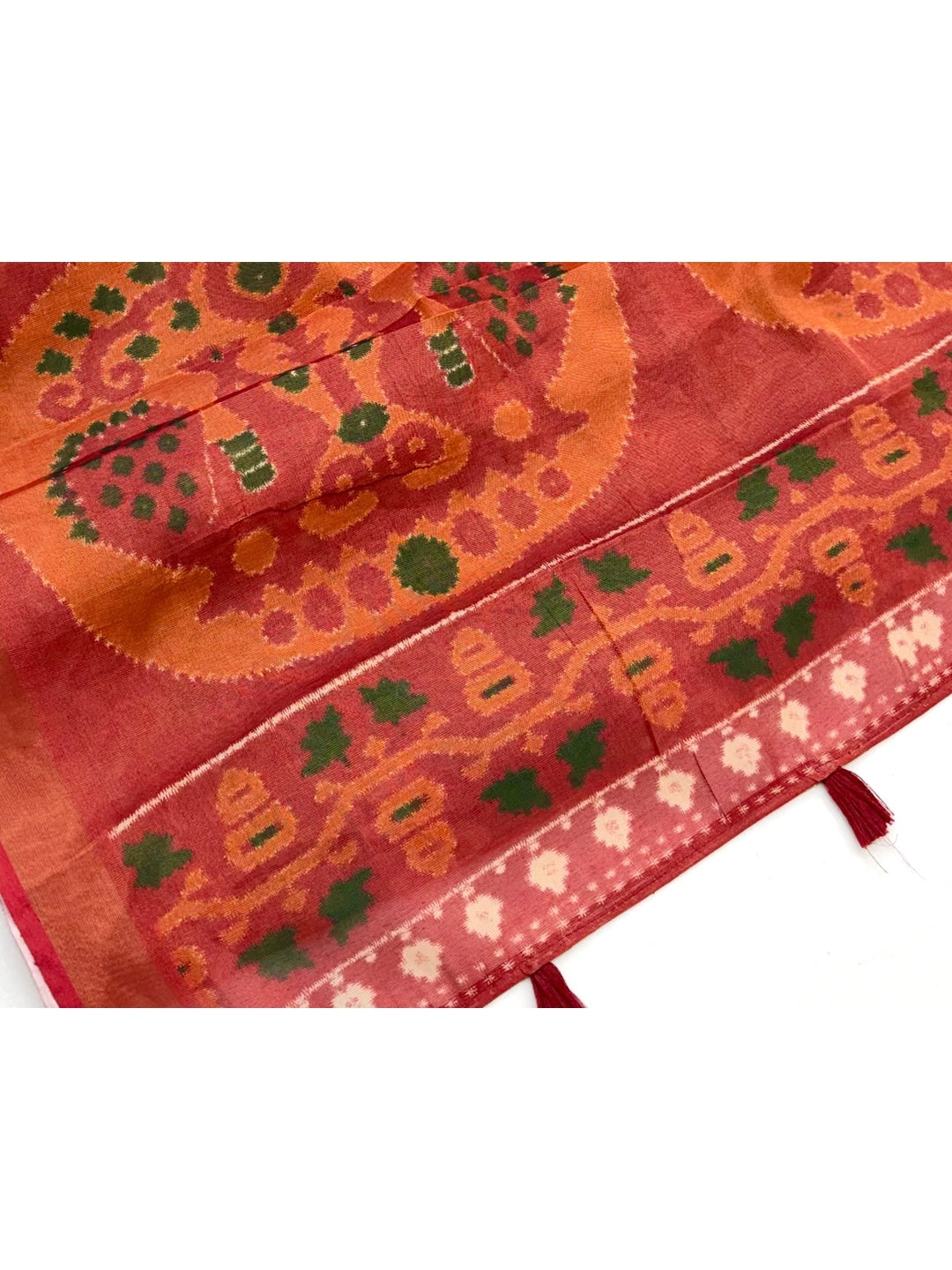 Peachmode Olive Digital Printed Silk Blend Saree - Image 5