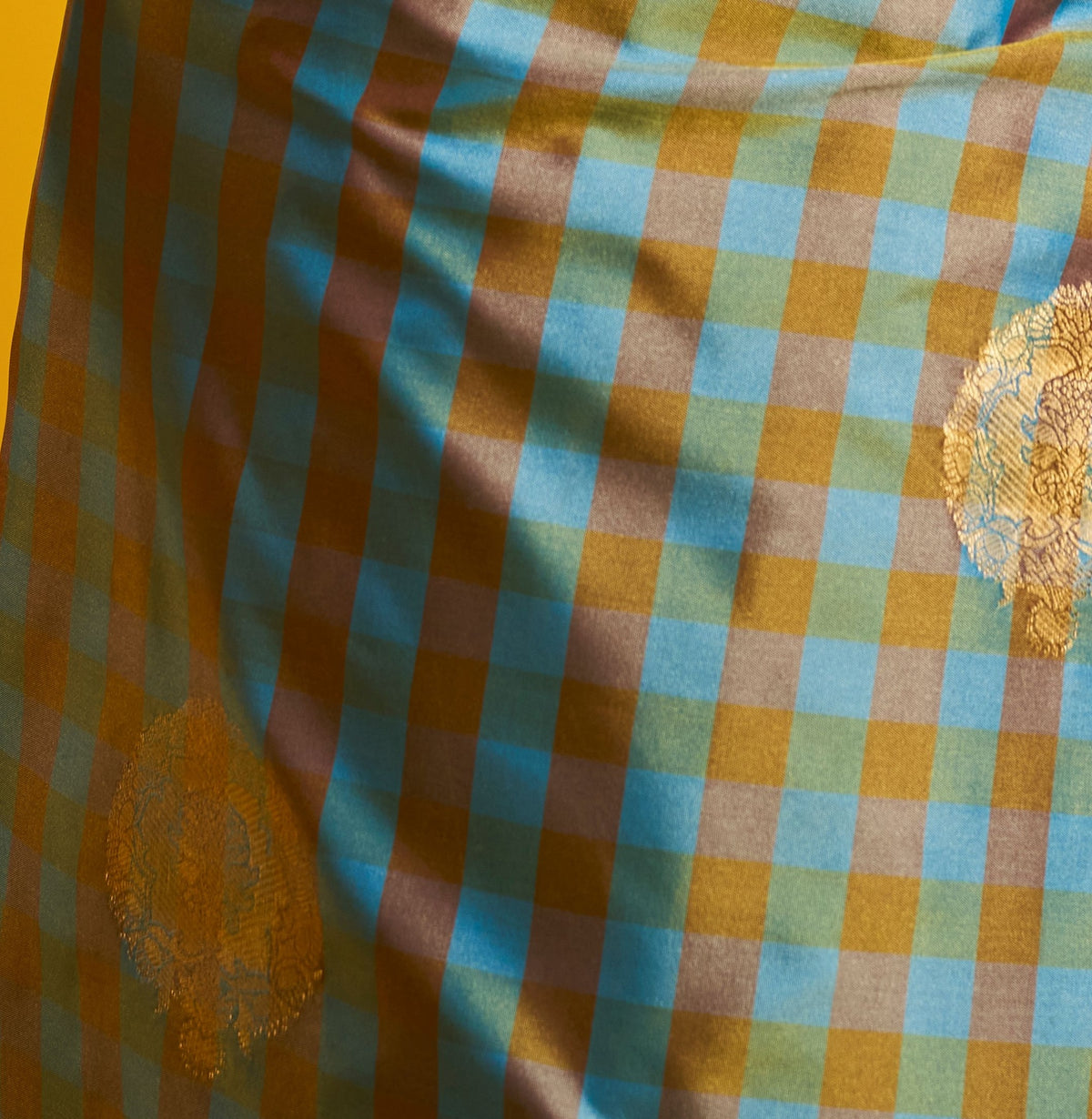 Peachmode Blue Pure Silk Handloom Woven Saree - Image 5