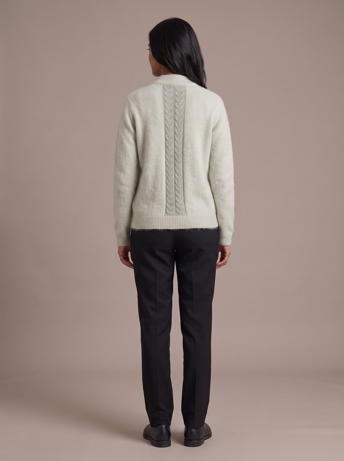 Green Woolen Knit Cardigan - Image 4