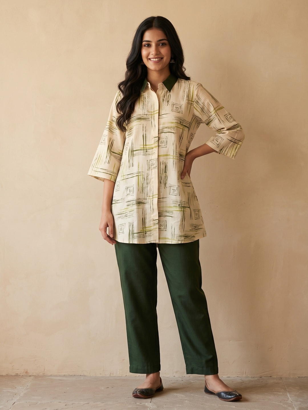 Peachmode Green Miracle Roman Co-ord Set - Image 1