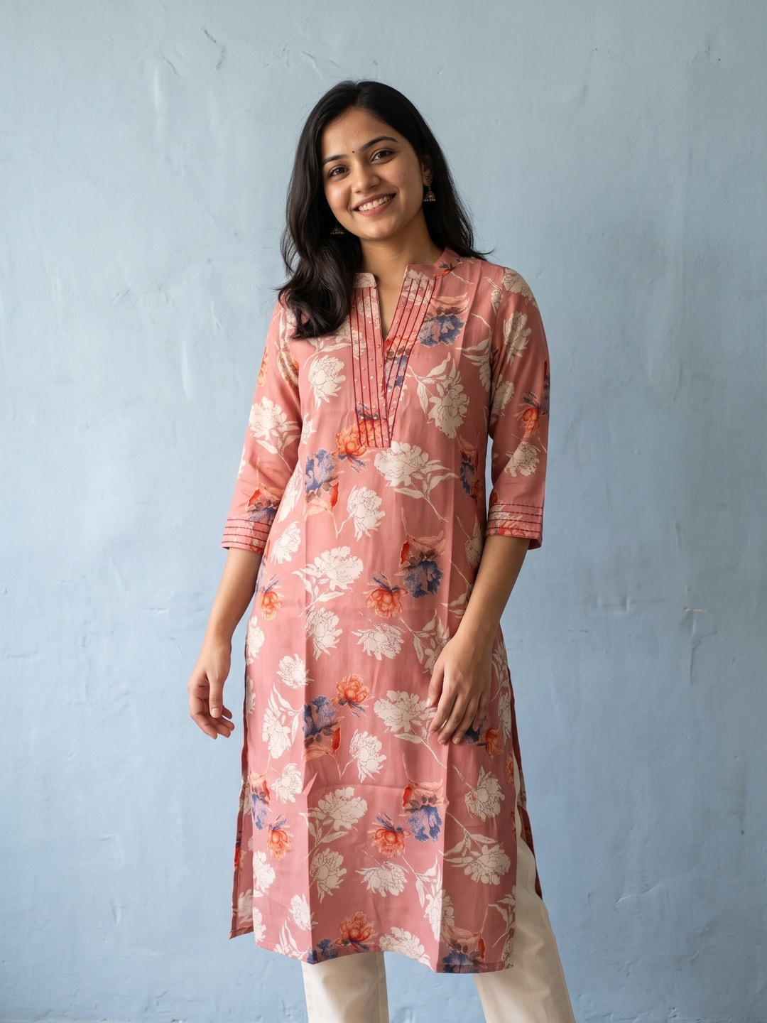Peachmode Gajari Viscose Blend Kurti - Image 1