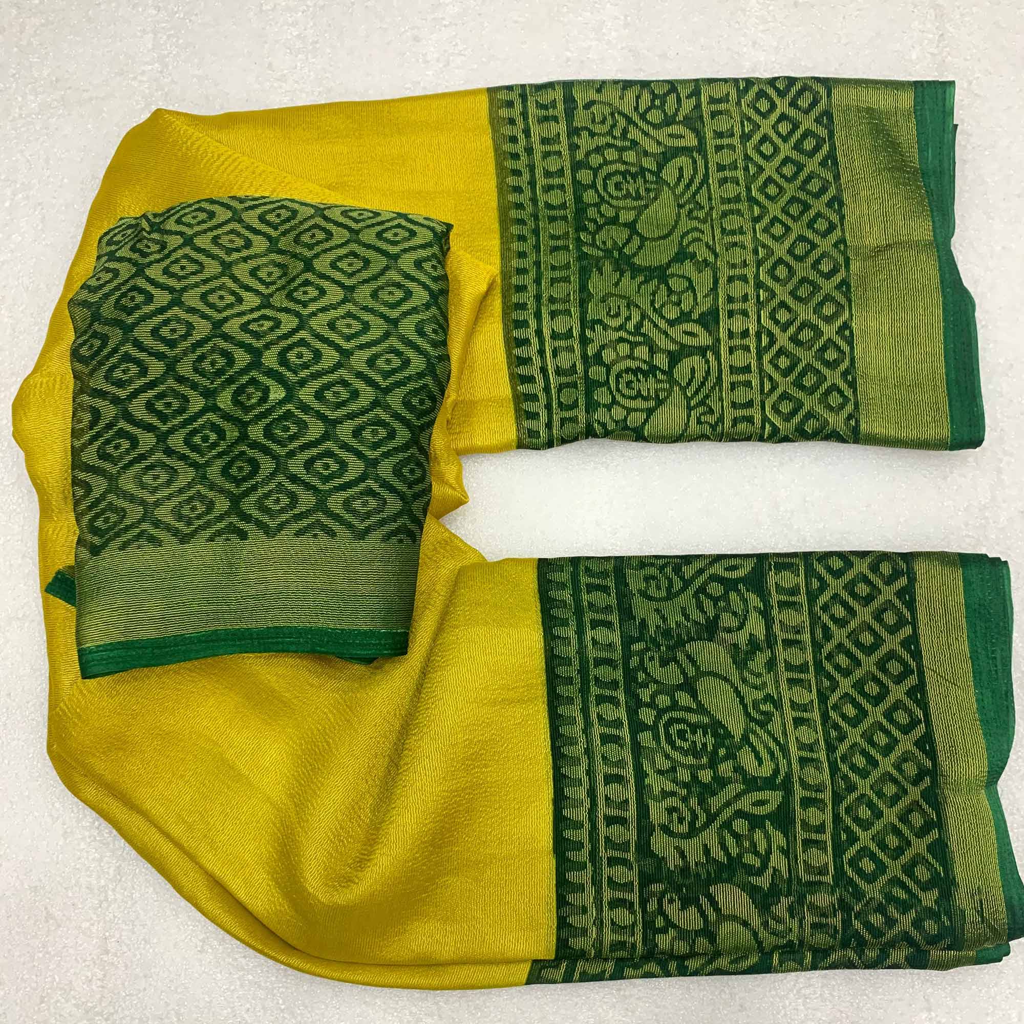 Olive Patola Printed Chiffon Saree