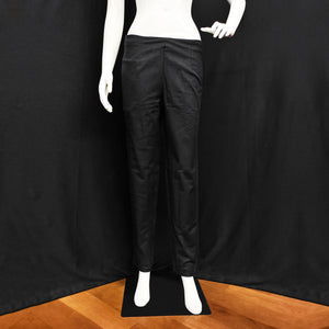 Black Solid Pure Cotton Pant