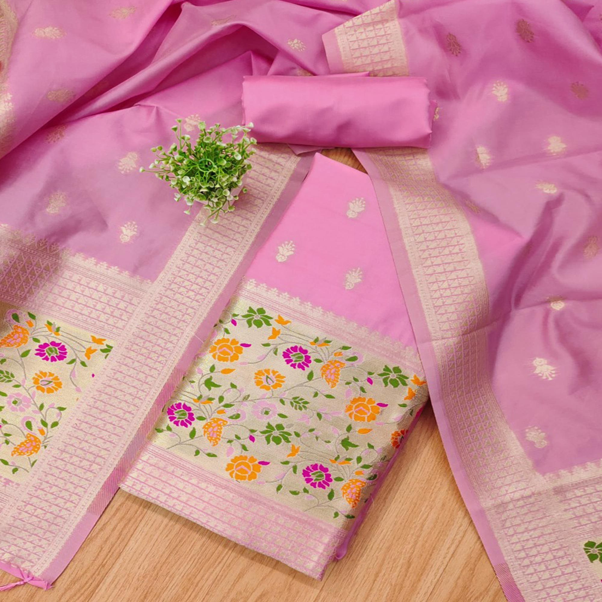 peachmode banarasi suit