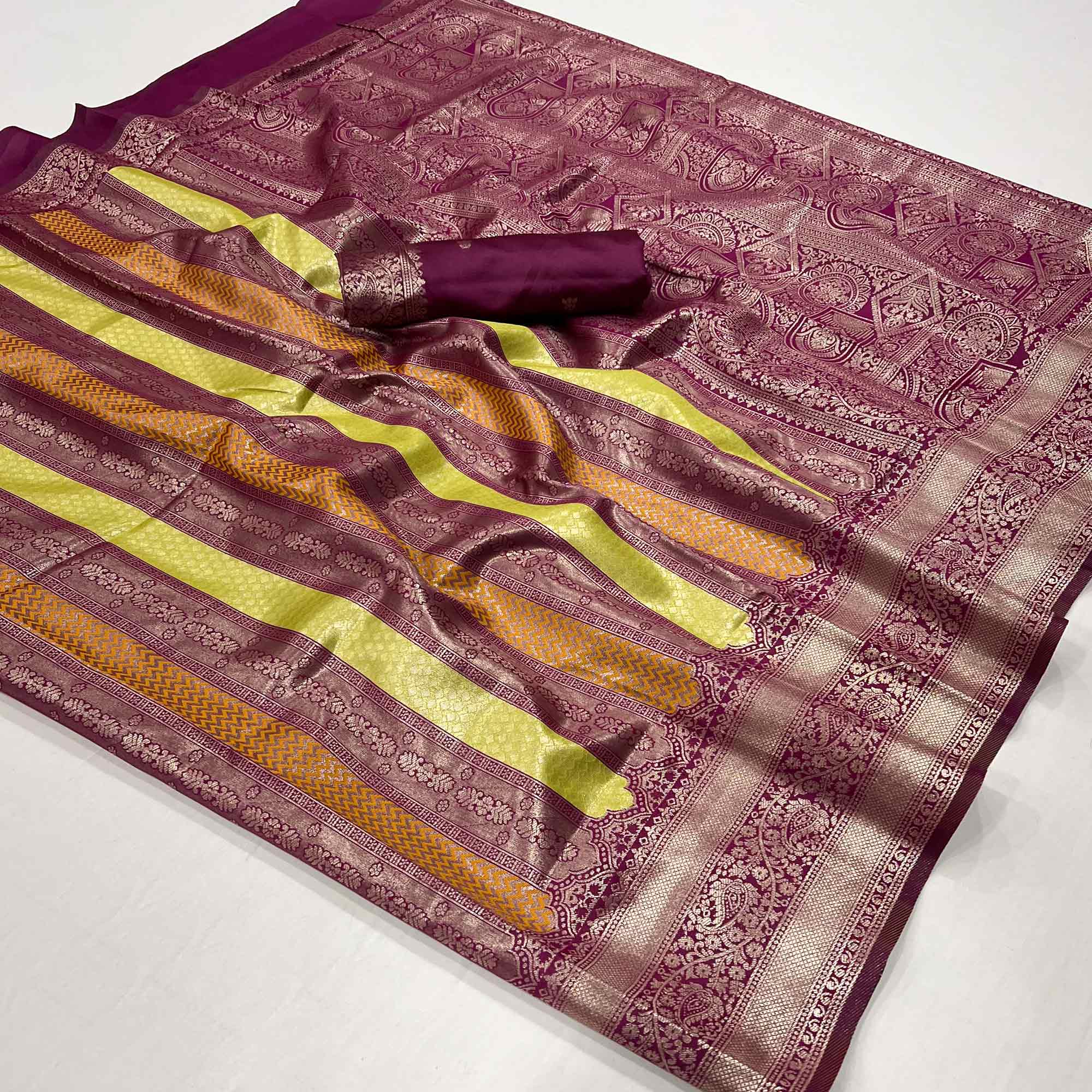 Rich Purple Zari Weaving Kanjivaram Silk Saree