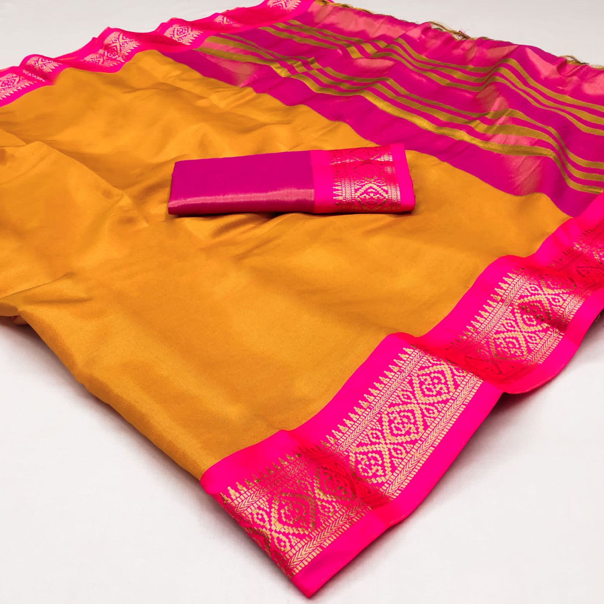Gold Woven Cotton Silk Saree